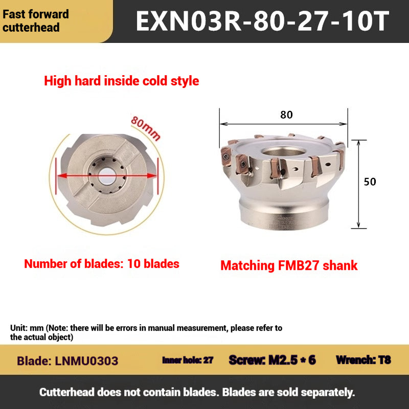 1113-EXN03R fast feed milling cutter disk Toshiba double-sided open roughness internal coolant water discharge milling cutter disk LNMU0303 milling cutter blade Shandong Denso Pricision Tools Co.,Ltd.